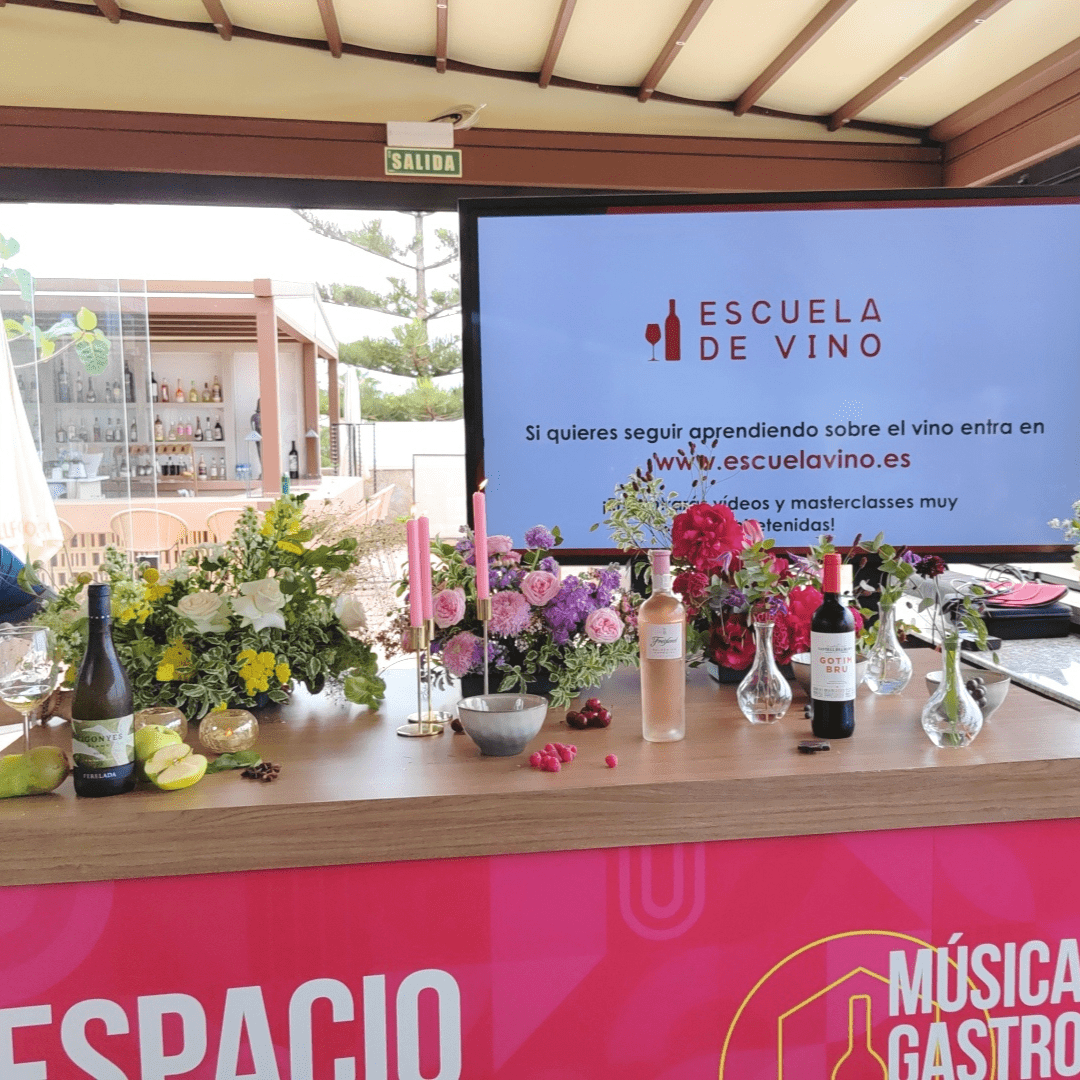 Taller de vino y flores